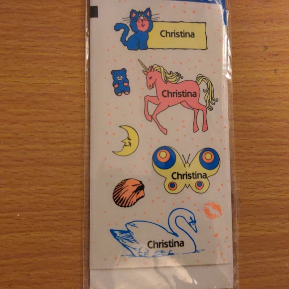 4/10$ Christina Personalized Stickers 2 Sheets New Zellers - Picture 2 of 7